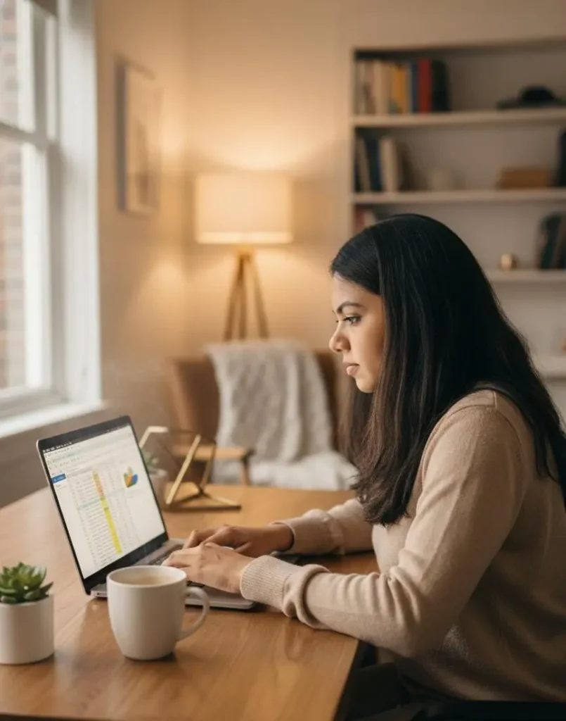 Fahmin working in laptop